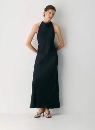 Audience Satin Full Halter Dress at Aritzia