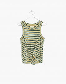 Audio Knot-Front Tank Top in Stripe at Madewell