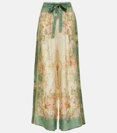 August printed silk wide-leg pants in multicoloured - Zimmermann at Mytheresa