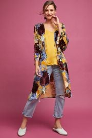 Aurelia Velvet Floral Kimono by Anthropologie at Anthropologie