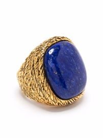 Aurelie Bidermann Miki Lapis Lazuli Ring Gold at Farfetch