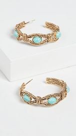 Aurelie Bidermann Mizuhiki Earrings Dipped Amazonite Stones at Shopbop