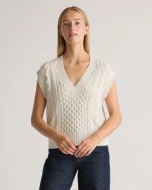 Australian Merino Wool Cable Sweater Vest at Quince