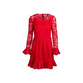 Authentic Second Hand Dolce amp Gabbana Lace Ruffle Hem Dress PSS-200-01776 - THE FIFTH COLLECTION at The Fifth Collection