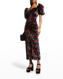 Autumn Adeigbo Rowenna Velvet Cocktail Dress at Neiman Marcus