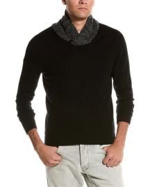 Autumn Cashmere Marled Trim Cashmere Shawl Collar Sweater at Autumn Cashmere