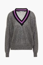 Autumn Cashmere Ribbed melange cashmere and silk blend sweater at The Outnet