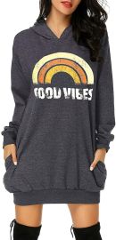 Auxo Collection Good Vibes Sweater Dress at Amazon