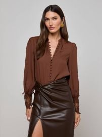 Ava Blouse in Hot Fudge L39AGENCE at L'Agence