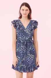 Ava Floral V-Neck Dress at Rebecca Taylor