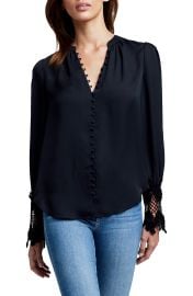 Ava Lace Cuff Button-Up Blouse at Nordstrom