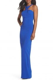 Ava Racer Column Gown by Bianca Nero at Nordstrom Rack