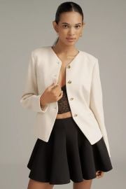 Avec Les Filles Collarless Knit Blazer at Anthropologie