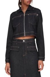 Avec Les Filles Crop Denim Jacket at Nordstrom