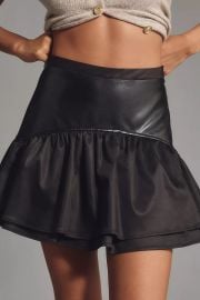 Avec Les Filles Faux Leather Mini Skirt at Anthropologie