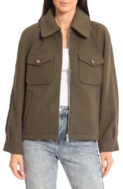 Avec Les Filles Felted Zip Shacket at Nordstrom