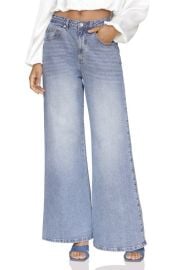 Avec Les Filles High Waist Adjustable Leg Jeans at Nordstrom