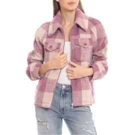 Avec Les Filles Jackets amp Coats Avec Les Filles Zipfront Pink Plaid Shacket Nwt Poshmark at Poshmark