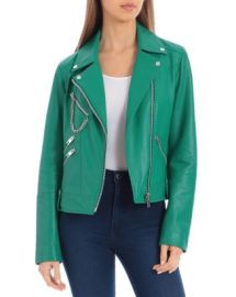 Avec Les Filles Leather Moto Jacket   Bloomingdales at Bloomingdales