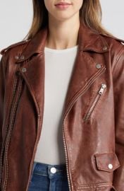 Avec Les Filles Leather Moto Jacket at Nordstrom