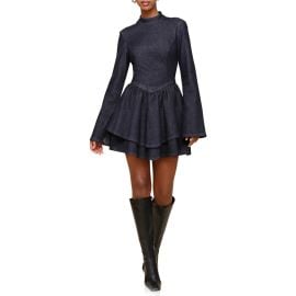 Avec Les Filles Long Sleeve Denim Minidress at Nordstrom
