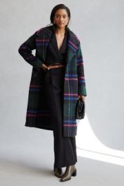 Avec Les Filles Plaid Coat at Anthropologie