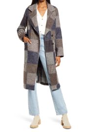 Avec Les Filles Walker Patchwork Longline Coat at Nordstrom