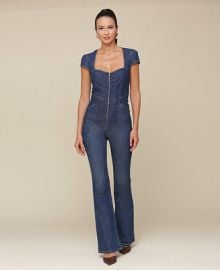 Avec Les Filles Womens Sweetheart-Neck Corset Zip-Up Jumpsuit - Macys at Macys