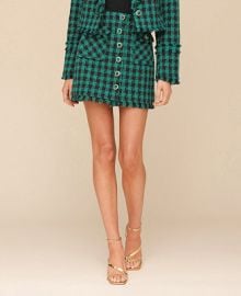 Avec Les Filles Womens Tweed Fringe Mini Skirt - Macys at Macys