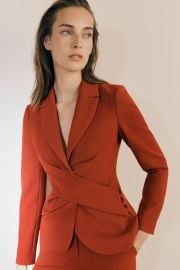Averill Jacket Sienna Orange Sculpt Stretch Crepe - Welcome to the Fold LTD at The Fold London