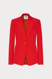 Avery Cady Single Button Blazer in Red MILLY at Milly