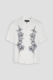 Avery Embroidered Modal Twill Shirt at The Outnet