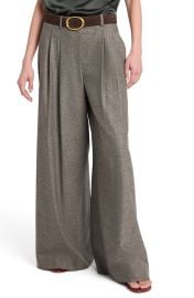 Avery Herringbone Wool Blend Wide Leg Pants at Nordstrom