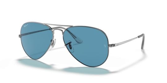 Aviator Metal Ii Sunglasses in Gunmetal and Blue - RB3689 Ray-Ban US at Ray Ban