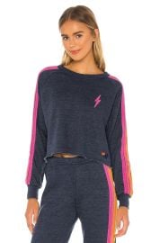 Aviator Nation Bolt Cropped Classic Crewneck at Revolve