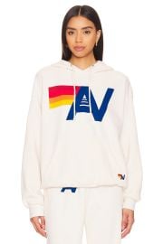 Aviator Nation Pullover Logo Hoodie In Vintage White at Revolve