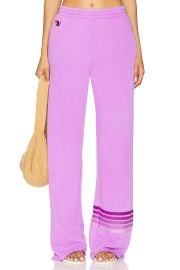 Aviator Nation Rugby Stitch Wide Leg Pocket Sweatpant In Neon Purple Purple at Revolve