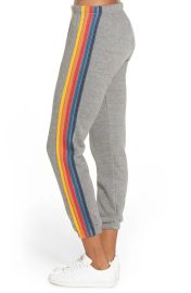 Aviator Nation Stripe Sweatpants in Heather Grey at Nordstrom