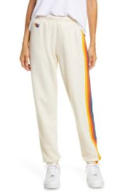 Aviator Nation Stripe Sweatpants in Vintage White Rainbow at Nordstrom