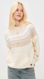 Aviator Nation Wave Stripe 4 Pullover Hoodie Relaxed in Vintage White at Shopbop