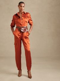 Aviator Silk Jumpsuit at Banana Republic