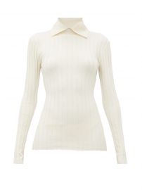 Aviles Point-Collar Ribbed Sweater by Toteme at Matches