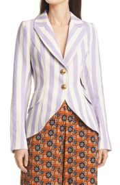 Awning Stripe Equestrian Cotton Blend Blazer at Nordstrom