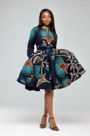 Awolowo Women39s African Print Jacket Dress at Ray Darten