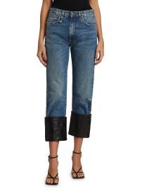 Axl Slim Leather Cuff Jeans at Saks Fifth Avenue