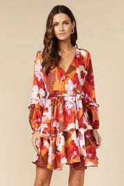 WornOnTV: Amy’s orange floral wrap dress on Good Morning America | Amy ...