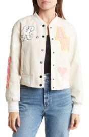 Azalea Wang Embroidered Patch Bomber Jacket at Nordstrom Rack