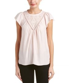 Aztec Embroidered Silk Top by Rebecca Taylor at Bluefly