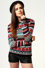 Aztec jumper at Boohoo at Boohoo