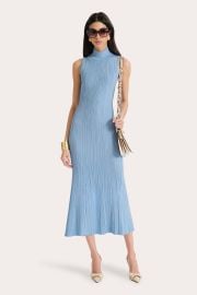 Azura Ribbed Trumpet Mock Neck Dress Elie Tahari at Elie Tahari